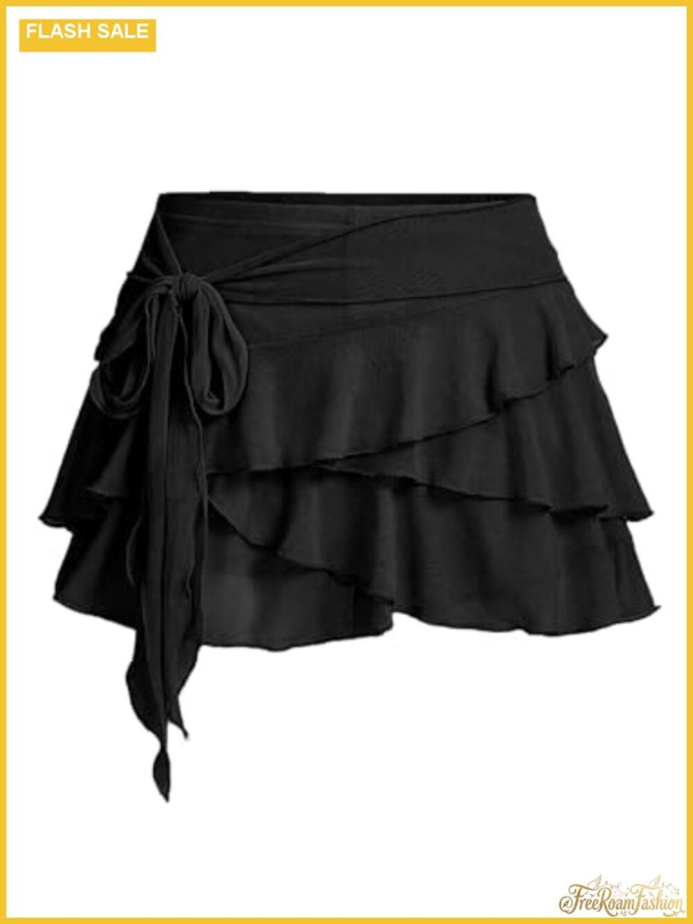 Mesh Mini Skort with Ruffles Pleated Flowy Y2K Style